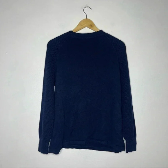 Theory Mens Blue Long Sleeve Cotton Sweater Size Small - Picture 2 of 7